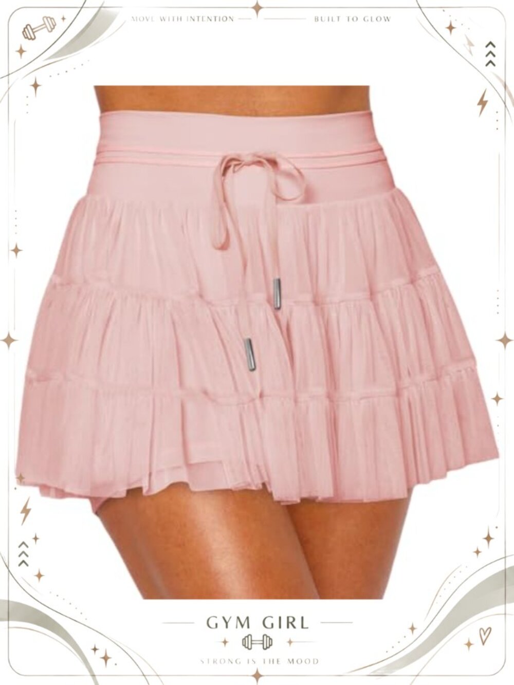 Pleated High Waisted Ruffle Tennis Skirt with Shorts Pockets